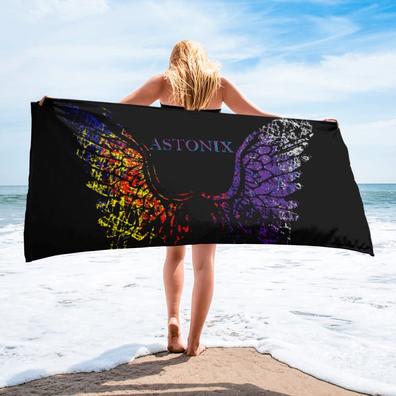 Astonix ASTONIX BEACH TOWEL W/MUTI-COLORED WINGS - Cushions & Covers - British D'sire