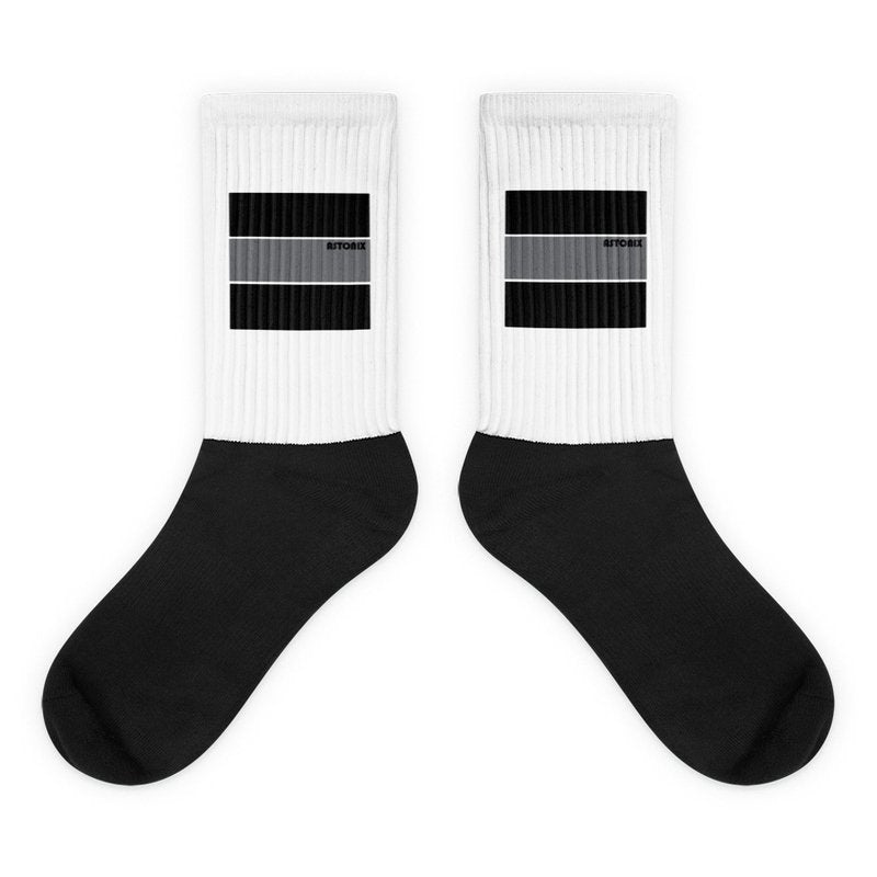Astonix BLACK AND GRAY FLAG" PRINTED SOCKS BY ASTONIX CLOTHING - Women's Socks - British D'sire Main image