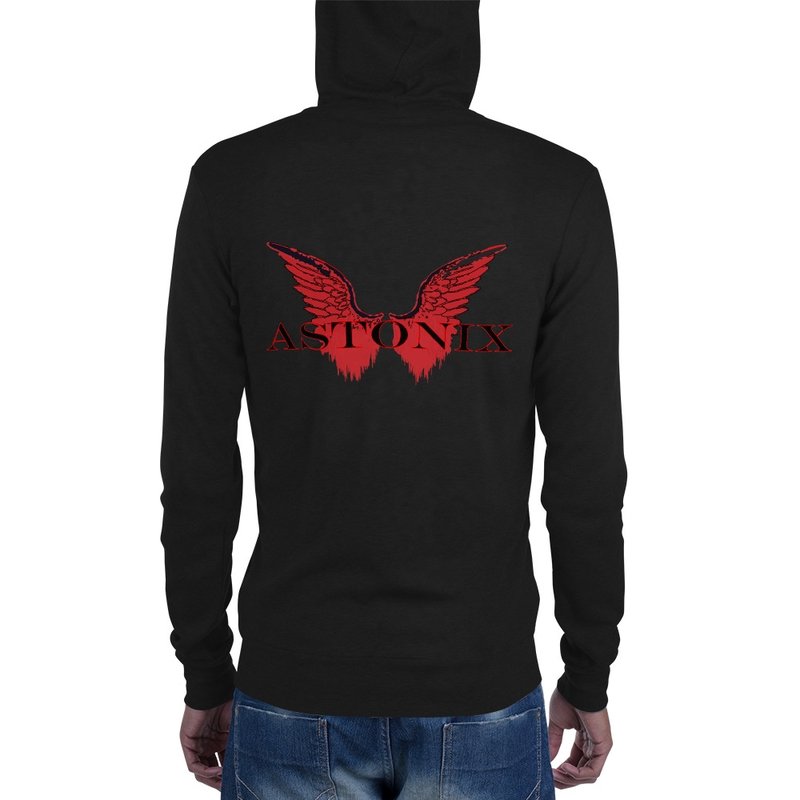Astonix Black Atwk 135 3939 Unisex Triblend Lightweight Zip-Hoodie Secondary image