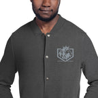 ASTONIX CHARCOAL HEATHER CHAMPION BOMBER JACKET - Men Hoodie and Sweatshirts - British D'sire