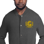ASTONIX CHARCOAL HEATHER CHAMPION BOMBER JACKET - Men Hoodie and Sweatshirts - British D'sire