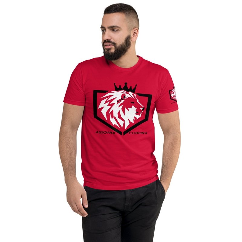 Astonix CROWNED LION" MEN'S T-SHIRT - SNUG FITTED STYLE - Mens T-Shirts & Shirts - British D'sire