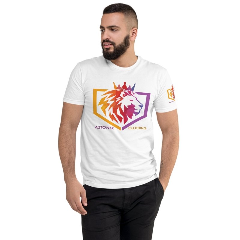 Astonix CROWNED LION" MEN'S T-SHIRT - SNUG FITTED STYLE - Mens T-Shirts & Shirts - British D'sire