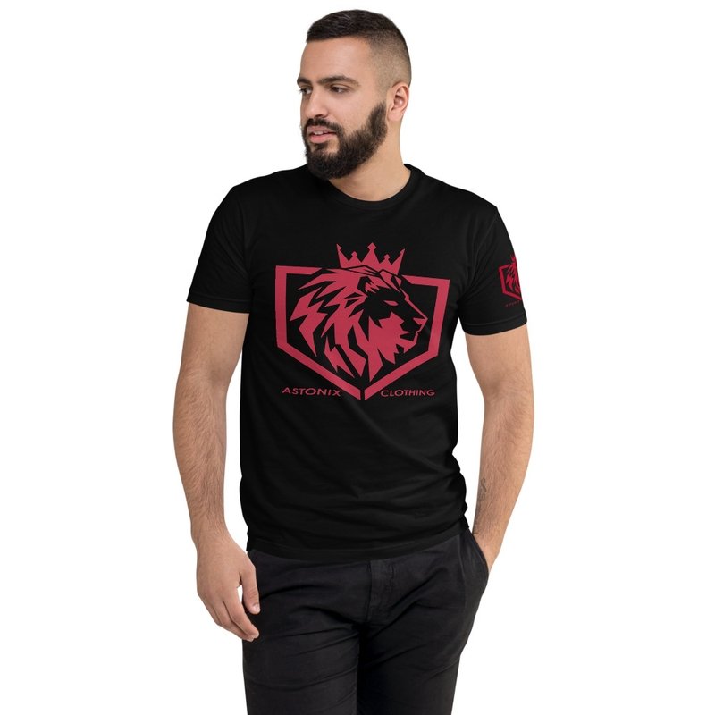 Astonix CROWNED LION" MEN'S T-SHIRT - SNUG FITTED STYLE - Mens T-Shirts & Shirts - British D'sire