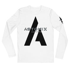 ASTONIX LONG SLEEVE WHITE FITTED T- SHIRT (M3601) - Men T-Shirt - British D'sire