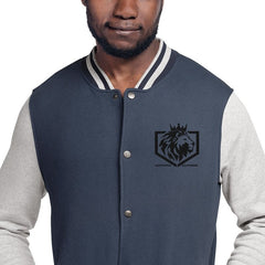 Astonix Navy Blue/Oxford Grey Champion Bomber Jacket - Men's Hoodies & Sweatshirts - British D'sire