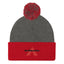 ASTONIX SPORTSMAN SP15 POM POM KNIT BEANIE (DARK HEATHER GREY/ RED - caps - British D'sire