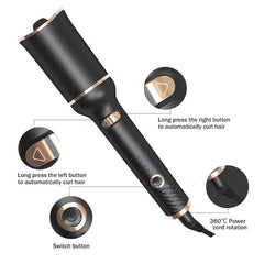Auto Rotating Ceramic Hair Curler Automatic Curling Iron Styling Tool Hair Iron Curling Wand Air Spin and Curl Curler Hair Waver - Hair Care & Styling - British D'sire