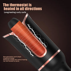 Auto Rotating Ceramic Hair Curler Automatic Curling Iron Styling Tool Hair Iron Curling Wand Air Spin and Curl Curler Hair Waver - Hair Care & Styling - British D'sire