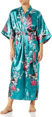 BABEYOND Kimono Dressing Gown Peacock Kimono Robe Kimono Cardigans for Women Wedding Girl's Bonding Party Pyjamas 135cm - British D'sire