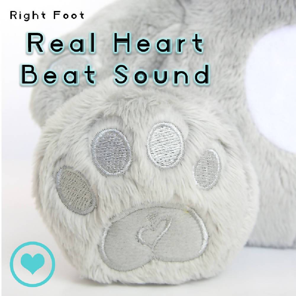 Baby Sleep Aid, with Automatic Cry Sensor & Night Light - Honey Bear (Silver) - Stuffed & Plush Animals - British D'sire