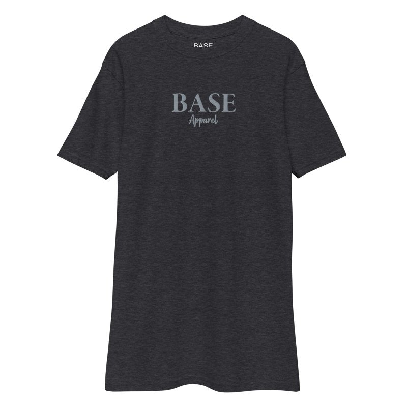 Base Apparel Men’s Embroidered Tee - BA Grey - Men's T-Shirts & Shirts - British D'sire