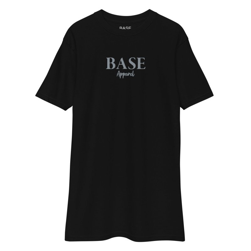 Base Apparel Men’s Embroidered Tee - BA Grey - Men's T-Shirts & Shirts - British D'sire