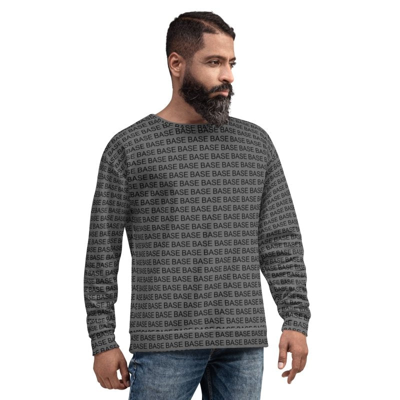 Base Apparel Monogram Luxe Sweatshirt - Grey - Men's Hoodies & Sweatshirts - British D'sire