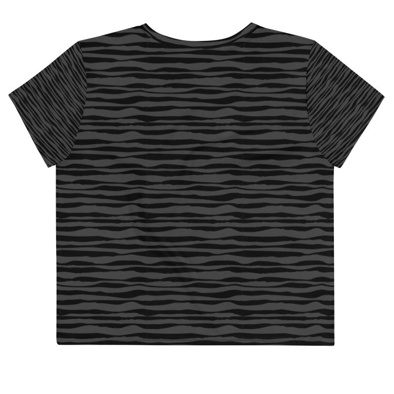 "Be You" All-Over Print Crop Tee - ZEBRA BLACK. - British D'sire