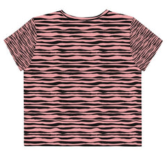 "Be You" All-Over Print Crop Tee - ZEBRA ROSE. - British D'sire