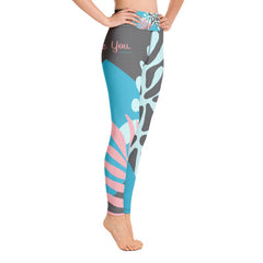"Be You" Leggings - FLOWER BLUE Special edition - Leggings - British D'sire