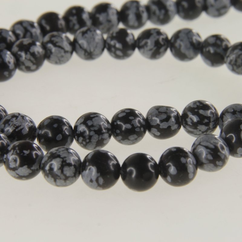 Beads for less Snow Flake obsidian 15-16"Loose Strands - Jewellery Accessories - British D'sire