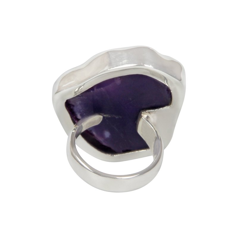 Beautiful Colour of Royal Purple Agate Sterling silver Statement Ring - Rings - British D'sire