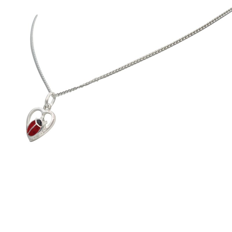 Beautiful Sterling Silver Ladybird Pendant Secondary image