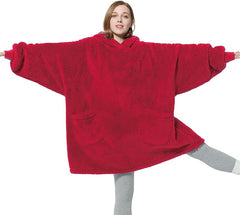 Bedsure Oversized Wearable Blanket Hoodie Women - Fluffy Fleece Hoodie Blanket for Adults Men, Warm Hooded Blanket as Gifts for Her - British D'sire