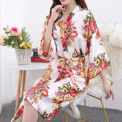 Bel Ombre Woman Floral Bathrobe - Robes - British D'sire