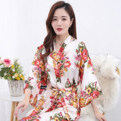 Bel Ombre Woman Floral Bathrobe - Robes - British D'sire