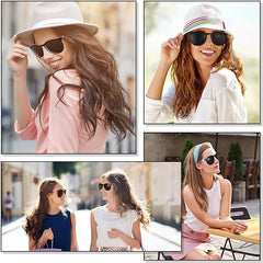 Bestomrogh 3Pack Vintage Round Sunglasses for Women, Classic Retro Polarized Sunglasses Ladies Sunglasses - Women's Sunglasses - British D'sire