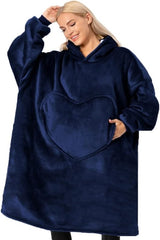 Birity Oversized Hoodie Blanket,Super Soft Sherpa and Warmth Comfort Fleece Pullover Sweatshirt,Fluffy Fitting Lengthen and Widen Blanket Hoodie.One Size Fits All Uk People,Men,Women,Elderly,Teenagers - British D'sire
