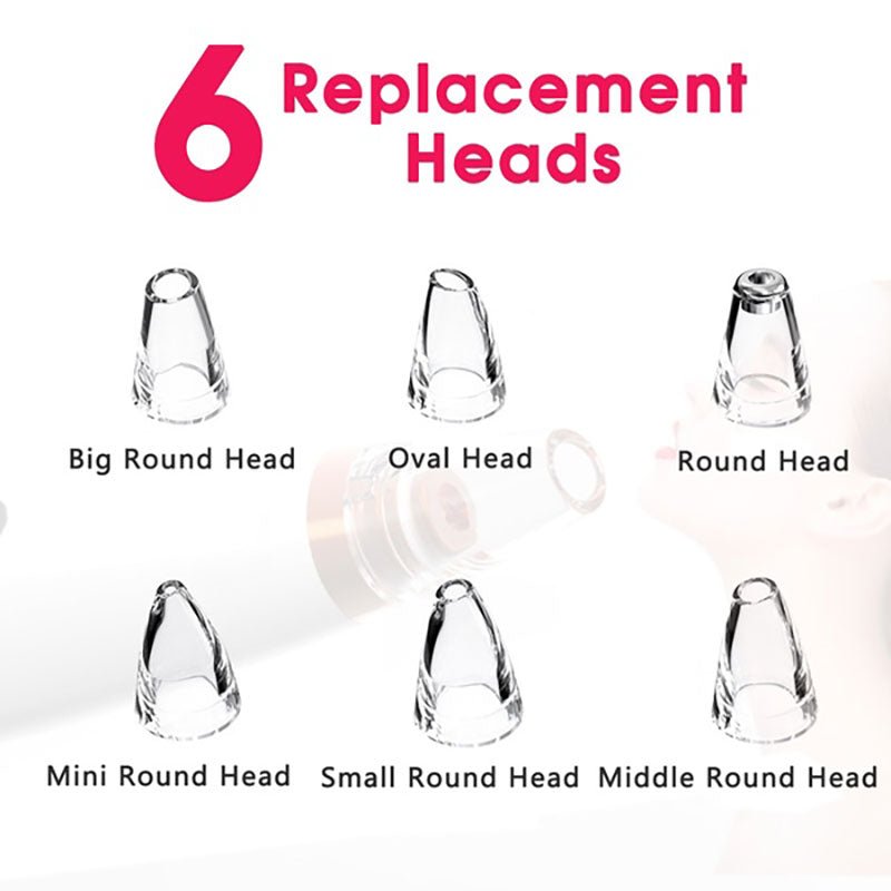 Blackhead Remover Pore Vacuum Cleaner - Upgraded Blackhead Suction Tool With Display-USB Rechargeable Facial Pore Cleanser 6 Replaceable Suction Probes For All Skin - Face Care - British D'sire