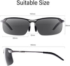 Bloomoak Photochromic Driving Glasses - Photochromism & Polarization |Adjustable Nose Pad |Non-Slip Temple - For Sunny & Cloudy Day Driving |Fishing |Golf |Reduce Glare |UV400 Eyes Protection - British D'sire