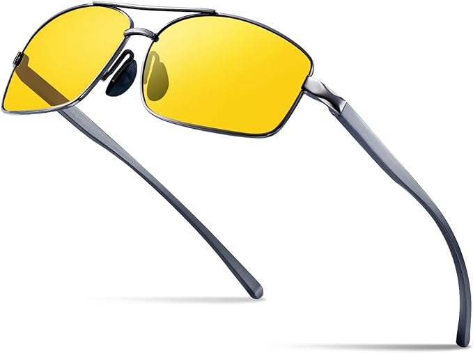Bloomoak Polarisierte Sonnenbrille Herren Fahren Sonnenbrille 100% UV400 Schutz Polarisierte Outdoor Sportbrille Sonnenbrille mit Classic Al-Mg Metallrahmen - British D'sire