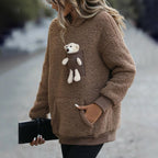 BoHocache Camel Thick Hooded Anti-Stress Reusable Sweatshirt - Womens Hoodies & Sweatshirts - British D'sire
