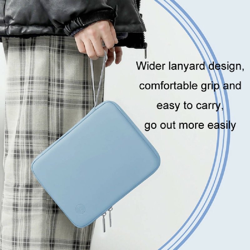 BUBM For IPad PU Leather Tablet PC Case With Carrying Strap, Color: Black(10.9 inches) - Tablet PC Case With Carrying Strap - British D'sire