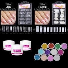 CAMTOP Acrylic Nail Kits Full Set for Beginners 22 pcs Professional Manicure for Women DIY Nail Art Kit Tool - British D'sire
