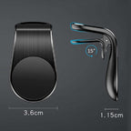 Car Metal Magnetic Air Outlet Mobile Phone Holder Bracket Black - Mobile Phone Holder Bracket - British D'sire