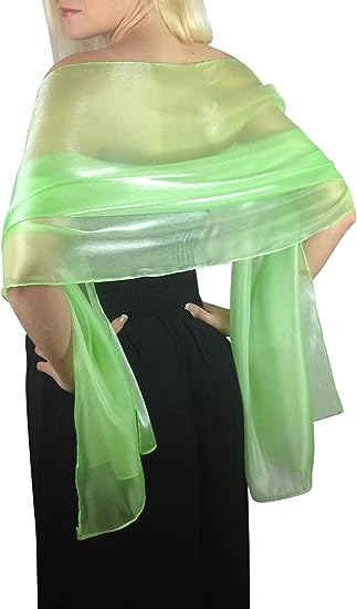 Central Chic Silky Pashmina Iridescent Wrap Stole Shawl For Weddings Bridal Bridesmaids Proms & Parties - Cool Women's Scarves - British D'sire
