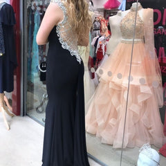 Cerrura Fashions Back Sequence Prom Dress (Black) - Prom Dresses - British D'sire