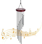 Changrongsheng Wind Chimes Indoor Outdoor Wind Chimes Metal Garden Wind Chimes Decorative Wind Chimes with 12 Aluminum Alloy Long Tubes for Patio Balcony Garden Backyard Home Decor Gift - British D'sire
