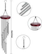 Changrongsheng Wind Chimes Indoor Outdoor Wind Chimes Metal Garden Wind Chimes Decorative Wind Chimes with 12 Aluminum Alloy Long Tubes for Patio Balcony Garden Backyard Home Decor Gift - British D'sire