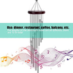 Changrongsheng Wind Chimes Indoor Outdoor Wind Chimes Metal Garden Wind Chimes Decorative Wind Chimes with 12 Aluminum Alloy Long Tubes for Patio Balcony Garden Backyard Home Decor Gift - British D'sire