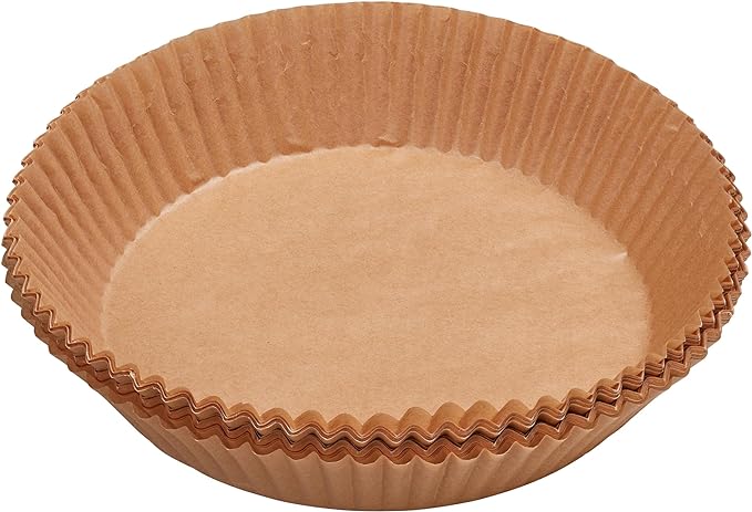 Chef Aid Round Paper Air-Fryer Liners, Pack of 40 with each liner measuring 20cm Diameter, Air fryer Essential - British D'sire