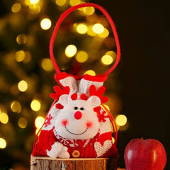 Christmas Knitted Handheld Gift Bag Children Cartoon Candy Bag(Elk) - Gift Bag - British D'sire