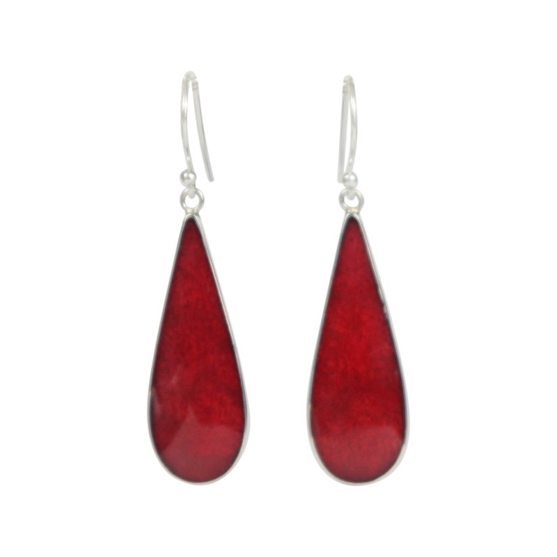 Classically beautiful teardrop earrings with sterling silver - Earrings - British D'sire