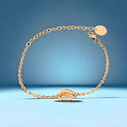 Clover 24K Gold Plated Seashell Bracelet | Golden Bracelet | Gift Idea | Shell Bracelet | Gift Jewellery | Gold Woman Jewellery - Bracelet - British D'sire