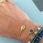 Clover 24K Gold Plated Seashell Bracelet | Golden Bracelet | Gift Idea | Shell Bracelet | Gift Jewellery | Gold Woman Jewellery - Bracelet - British D'sire