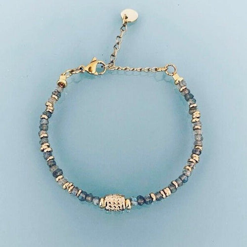 Clover Amulet Bracelet With Labradorite Beads | Gift Idea | Women's Gift | Jewelry Gift