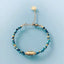 Clover Amulet with Pearls bracelet | Women Curb Bracelet Magic Talisman and Heishi Beads 24K Gold Plated | Golden Bracelet - Bracelet - British D'sire