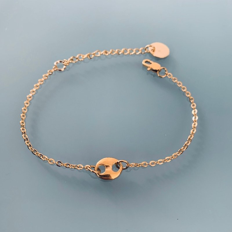 Clover Coffee Bean Bracelet in Gold Stainless Steel | Women's Bracelet | Gold Bracelet | Gift Jewelry | Christmas Gift Constellation - Bracelet - British D'sire