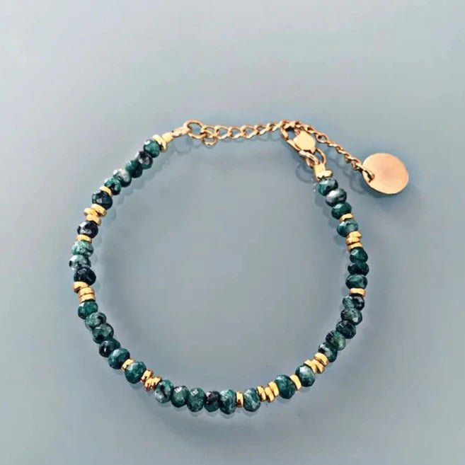 Clover Creole Jewelry Set | Jade and Gold Pearl Bracelet | Pearl Bracelet | Women's Gift idea | Gift Jewelry - jewelry set - British D'sire